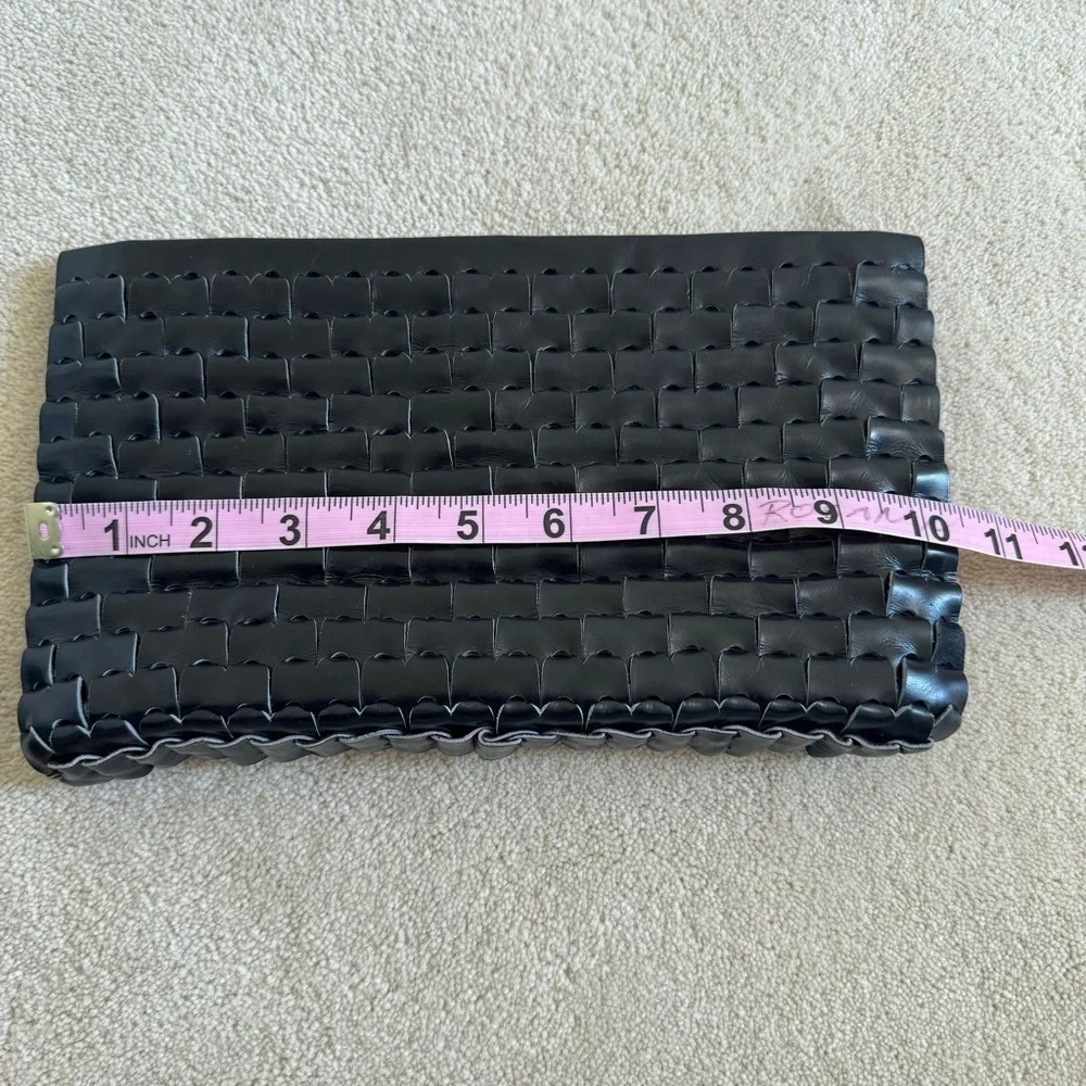 Vintage Black Woven Clutch